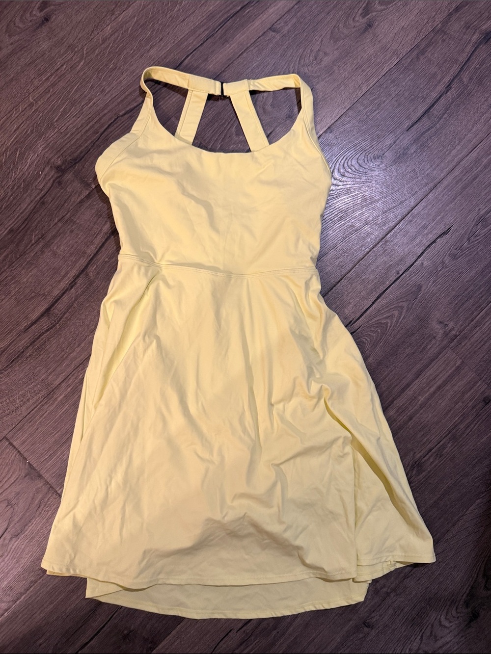 Halara Yellow Cutout Back Active Dress Size Medium NWT
